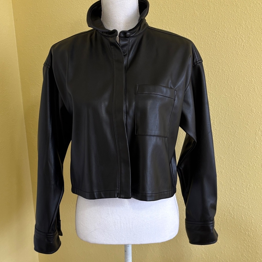 LOFT Women's Black Leather Jacket